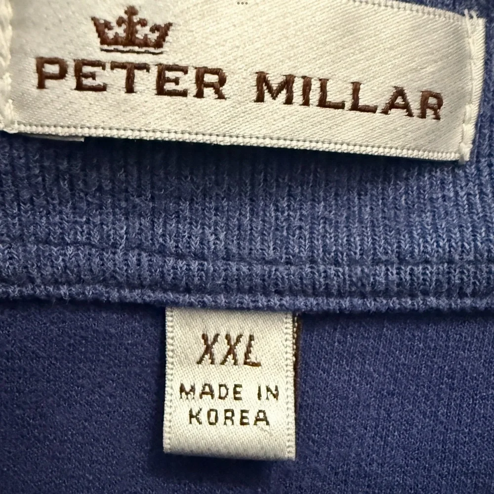 Peter Millar Mélange Blue Quarter Zip Sweatshirt Men’s-XXL Phoenix Country Club